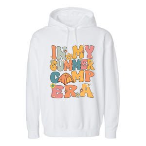 In My Summer Camp Era Retro Groovy Summer Camp Camping Funny Funny Gift Garment-Dyed Fleece Hoodie