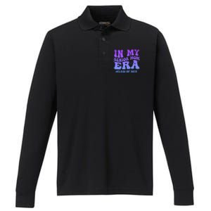 In My Senior Mom Era Class Of 2025 Senior Mom 2025 Groovy Gift Performance Long Sleeve Polo