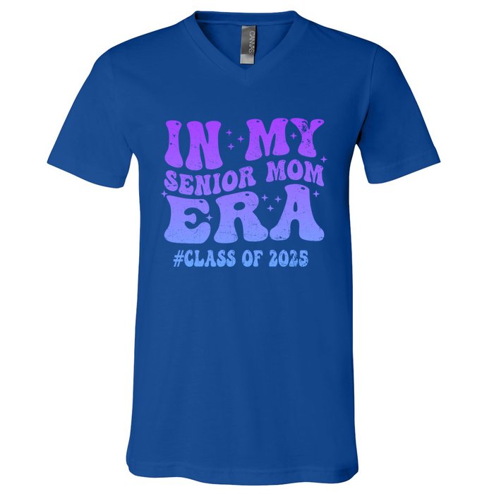 In My Senior Mom Era Class Of 2025 Senior Mom 2025 Groovy Gift V-Neck T-Shirt