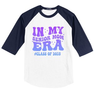 In My Senior Mom Era Class Of 2025 Senior Mom 2025 Groovy Gift Baseball Sleeve Shirt