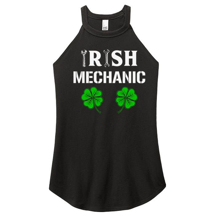 Irish Mechanic Shamrock St Patricks Day Women’s Perfect Tri Rocker Tank