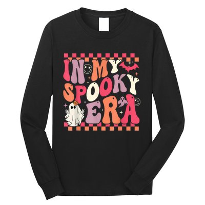 In My Spooky Era Groovy Hippie Halloween Ghost Women Long Sleeve Shirt