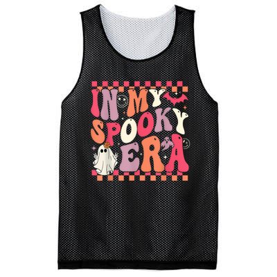 In My Spooky Era Groovy Hippie Halloween Ghost Women Mesh Reversible Basketball Jersey Tank