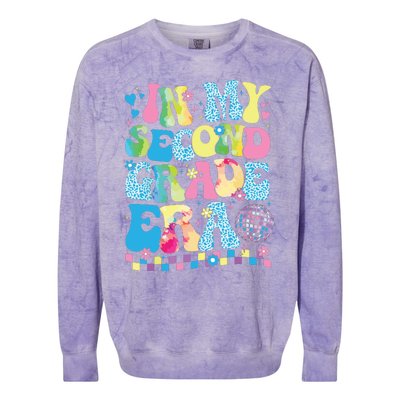 In My Second Grade Era Groovy Back To School Teachers Colorblast Crewneck Sweatshirt