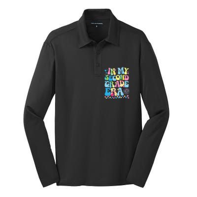 In My Second Grade Era Groovy Back To School Teachers Silk Touch Performance Long Sleeve Polo