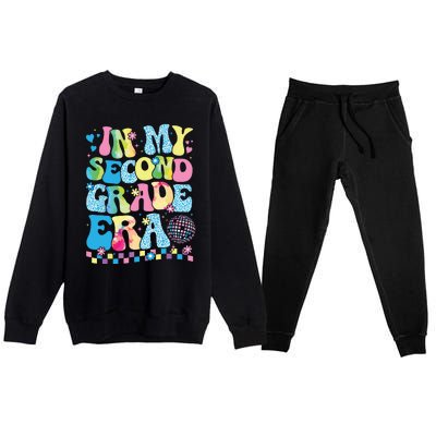 In My Second Grade Era Groovy Back To School Teachers Premium Crewneck Sweatsuit Set