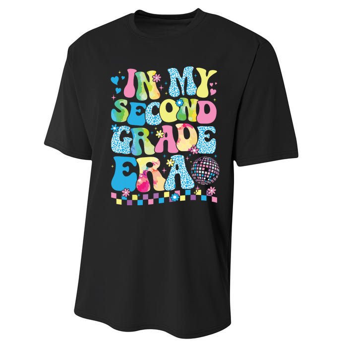 In My Second Grade Era Groovy Back To School Teachers Performance Sprint T-Shirt