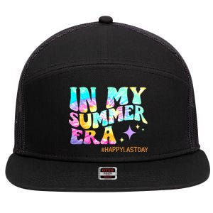 In My Summer Era Happy Last Day Of School Teacher 7 Panel Mesh Trucker Snapback Hat