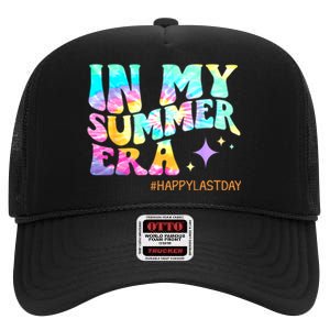 In My Summer Era Happy Last Day Of School Teacher High Crown Mesh Back Trucker Hat