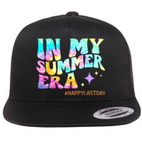 In My Summer Era Happy Last Day Of School Teacher Flat Bill Trucker Hat