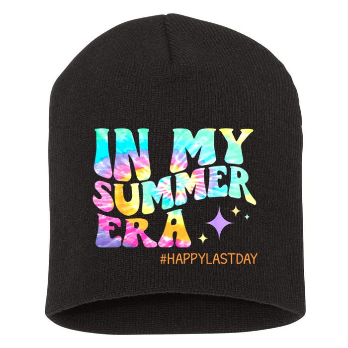 In My Summer Era Happy Last Day Of School Teacher Short Acrylic Beanie