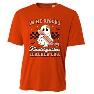 In My Spooky Kindergarten Teacher Era Groovy Retro Halloween Gift Cooling Performance Crew T-Shirt