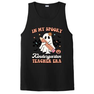 In My Spooky Kindergarten Teacher Era Groovy Retro Halloween Gift PosiCharge Competitor Tank