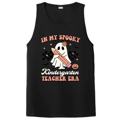 In My Spooky Kindergarten Teacher Era Groovy Retro Halloween Gift PosiCharge Competitor Tank