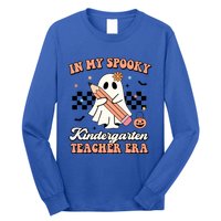 In My Spooky Kindergarten Teacher Era Groovy Retro Halloween Gift Long Sleeve Shirt