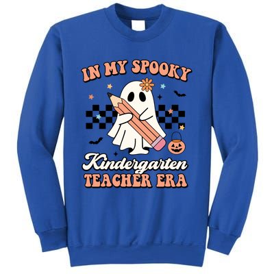 In My Spooky Kindergarten Teacher Era Groovy Retro Halloween Gift Sweatshirt