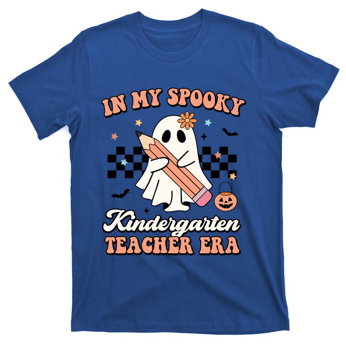 In My Spooky Kindergarten Teacher Era Groovy Retro Halloween Gift T-Shirt