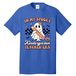 In My Spooky Kindergarten Teacher Era Groovy Retro Halloween Gift Tall T-Shirt