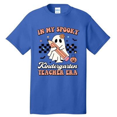 In My Spooky Kindergarten Teacher Era Groovy Retro Halloween Gift Tall T-Shirt