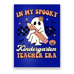 In My Spooky Kindergarten Teacher Era Groovy Retro Halloween Gift Poster