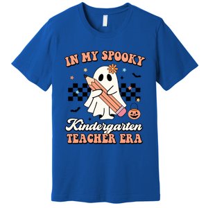 In My Spooky Kindergarten Teacher Era Groovy Retro Halloween Gift Premium T-Shirt