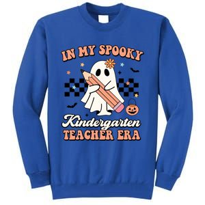 In My Spooky Kindergarten Teacher Era Groovy Retro Halloween Gift Tall Sweatshirt