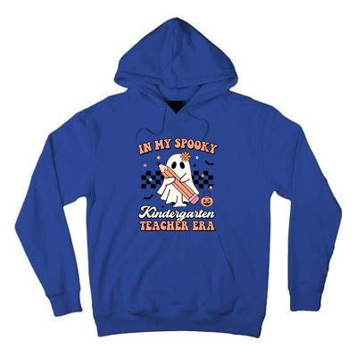 In My Spooky Kindergarten Teacher Era Groovy Retro Halloween Gift Tall Hoodie