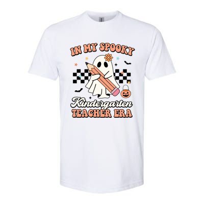 In My Spooky Kindergarten Teacher Era Groovy Retro Halloween Gift Softstyle CVC T-Shirt