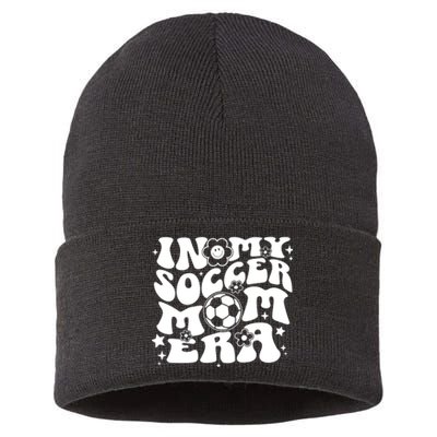 In My Soccer Mom Era Groovy Sports Parent Soccer Mama Sustainable Knit Beanie