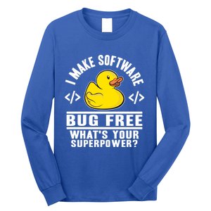 I Make Software Bug Free Programmer Debugging Rubber Duck Gift Long Sleeve Shirt