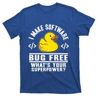 I Make Software Bug Free Programmer Debugging Rubber Duck Gift T-Shirt