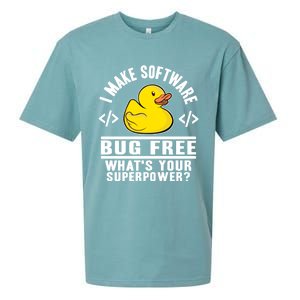 I Make Software Bug Free Programmer Debugging Rubber Duck Gift Sueded Cloud Jersey T-Shirt