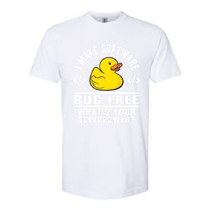 I Make Software Bug Free Programmer Debugging Rubber Duck Gift Softstyle CVC T-Shirt