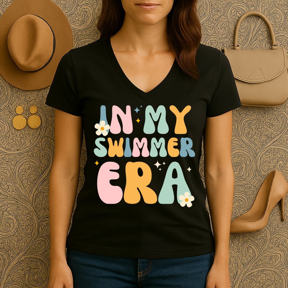 In My Swimmer Era Women's V-Neck T-Shirt