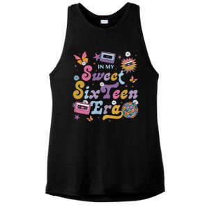 In My Sweet Sixteen E.ra Groovy Retro 16th Birthday Ladies PosiCharge Tri-Blend Wicking Tank