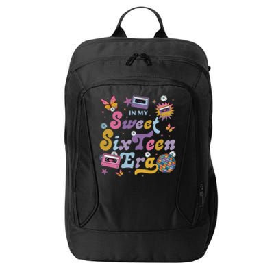 In My Sweet Sixteen E.ra Groovy Retro 16th Birthday City Backpack