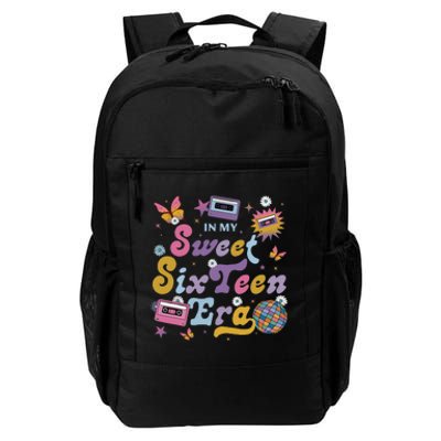 In My Sweet Sixteen E.ra Groovy Retro 16th Birthday Daily Commute Backpack