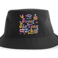 In My Sweet Sixteen E.ra Groovy Retro 16th Birthday Sustainable Bucket Hat