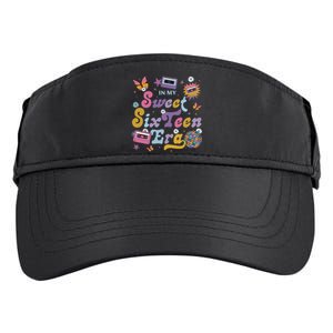 In My Sweet Sixteen E.ra Groovy Retro 16th Birthday Adult Drive Performance Visor