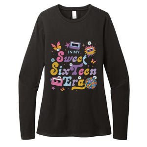 In My Sweet Sixteen E.ra Groovy Retro 16th Birthday Womens CVC Long Sleeve Shirt