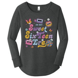 In My Sweet Sixteen E.ra Groovy Retro 16th Birthday Women's Perfect Tri Tunic Long Sleeve Shirt