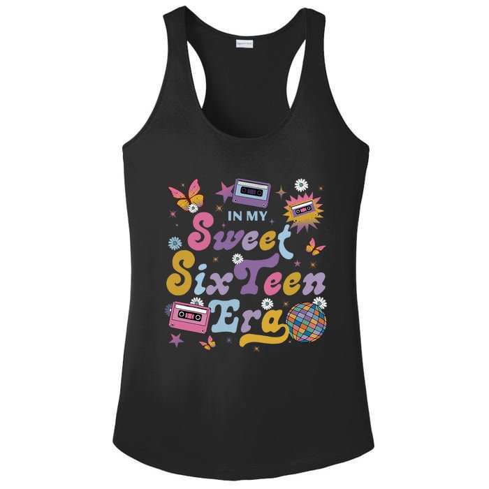 In My Sweet Sixteen E.ra Groovy Retro 16th Birthday Ladies PosiCharge Competitor Racerback Tank