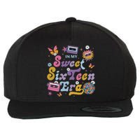 In My Sweet Sixteen E.ra Groovy Retro 16th Birthday Wool Snapback Cap