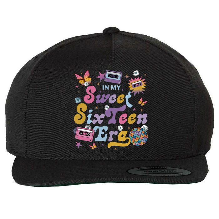 In My Sweet Sixteen E.ra Groovy Retro 16th Birthday Wool Snapback Cap