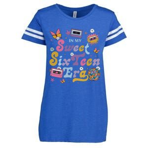 In My Sweet Sixteen E.ra Groovy Retro 16th Birthday Enza Ladies Jersey Football T-Shirt