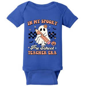 In My Spooky Pre School Teacher Era Retro Halloween Costume Gift Baby Bodysuit