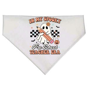 In My Spooky Pre School Teacher Era Retro Halloween Costume Gift USA-Made Doggie Bandana