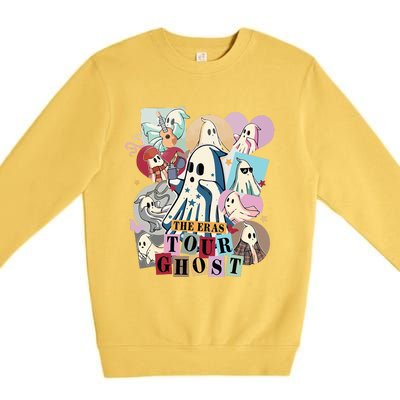 In My Spooky Era Groovy Hippie Halloween Ghost Premium Crewneck Sweatshirt