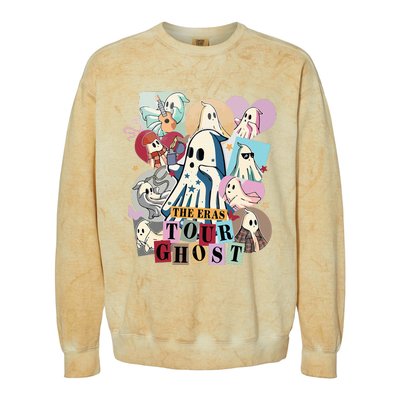 In My Spooky Era Groovy Hippie Halloween Ghost Colorblast Crewneck Sweatshirt