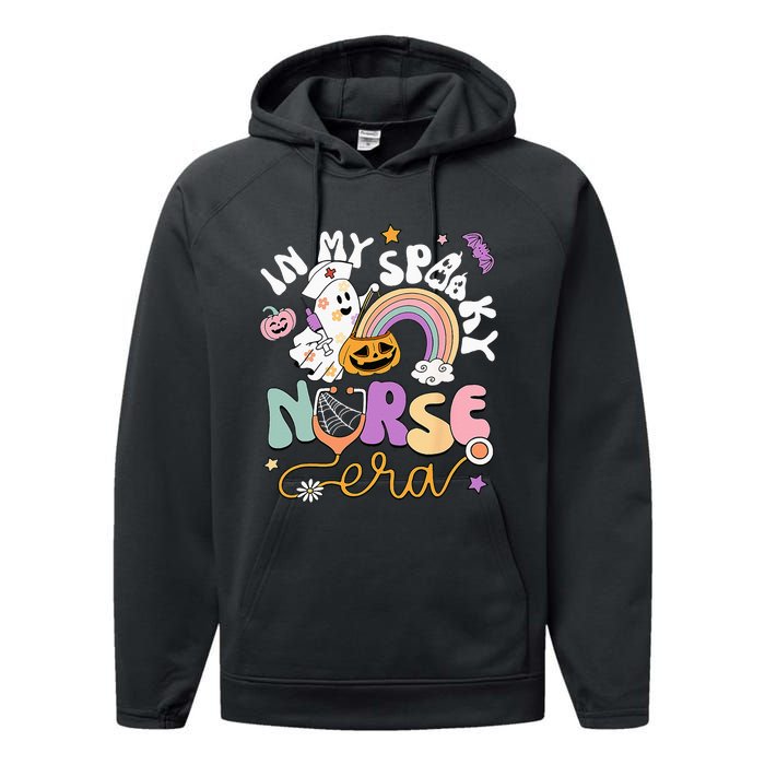 In My Spooky Nurse Era Halloween Rainbow Scary Horror Performance Fleece Hoodie